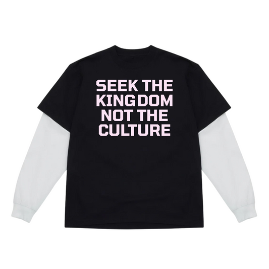 UNISEX OVERSIZED LONG SLEEVE- B/W KINGDOM>CULTURE