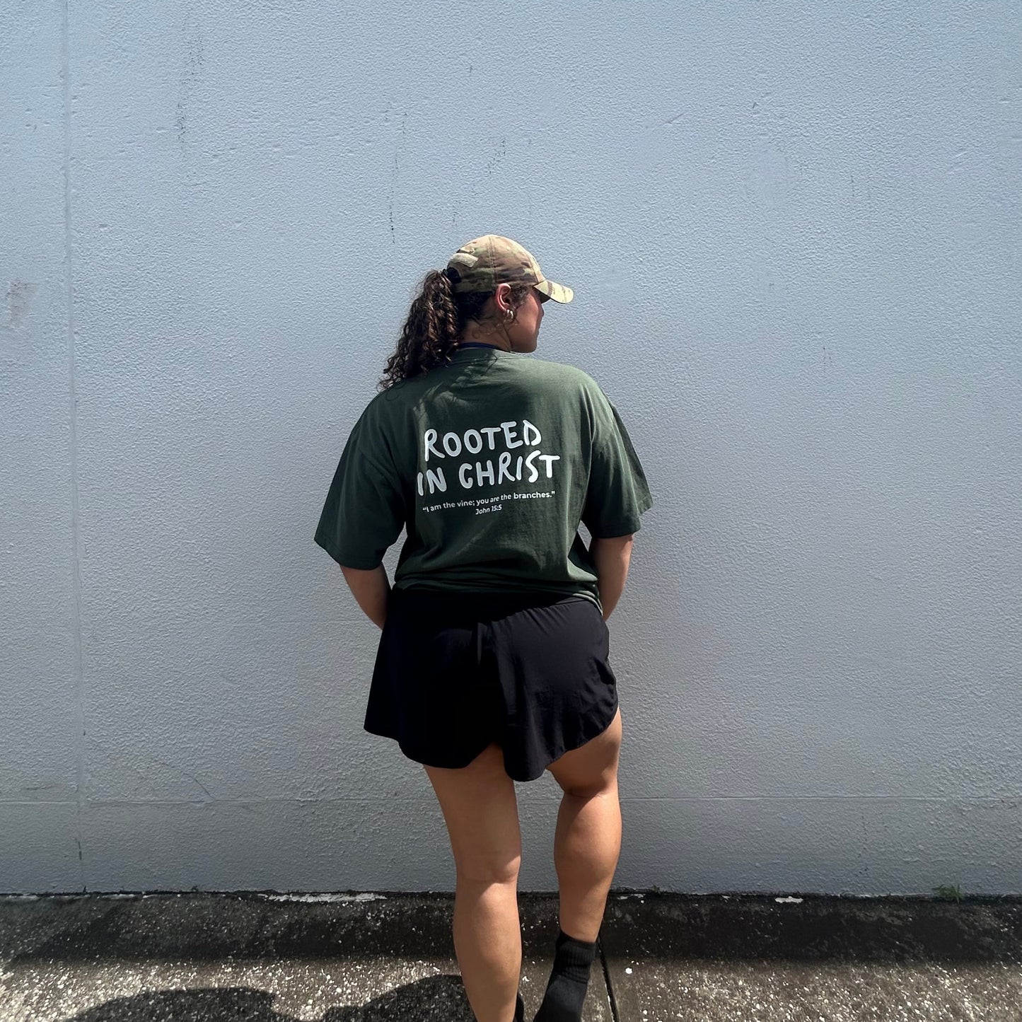 UNISEX OVERSIZED TEE-FOREST GREEN TPA