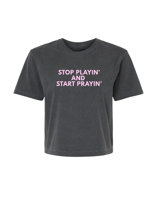 WOMEN'S MID TEE- PEPPER STOP PLAYIN'