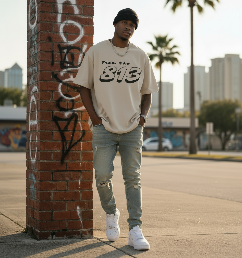 UNISEX OVERSIZED TEE-TAN TPA