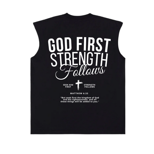MEN'S MUSCLE TEE- BLACK