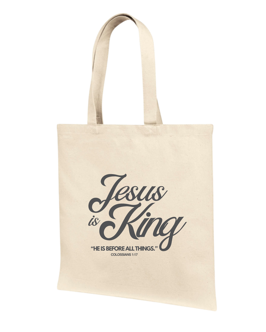 JESUS IS KING TOTE BAG