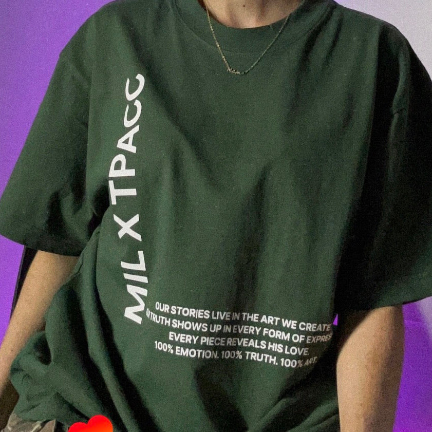 MIL X TPACC COLLAB- UNISEX OVERSIZED FOREST GREEN 4 THE CREATIVE (PRE-ORDER)