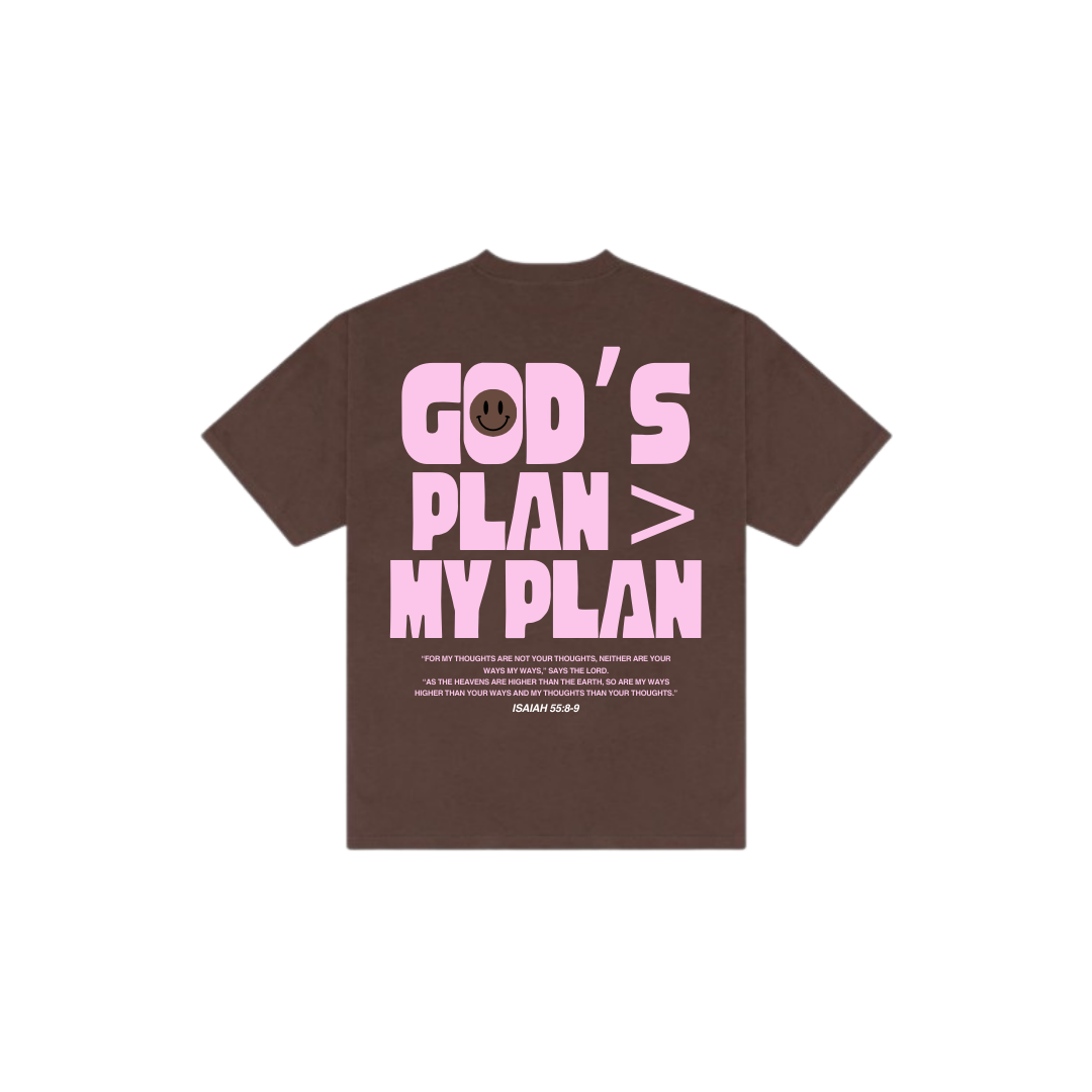 KIDS OVERSIZED TEE- CHOCOLATE GOD'S PLAN