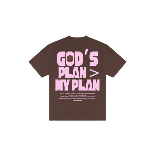 KIDS OVERSIZED TEE- CHOCOLATE GOD'S PLAN